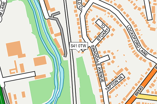 S41 0TW map - OS OpenMap – Local (Ordnance Survey)