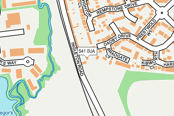 S41 0UA map - OS OpenMap – Local (Ordnance Survey)
