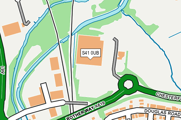 S41 0UB map - OS OpenMap – Local (Ordnance Survey)