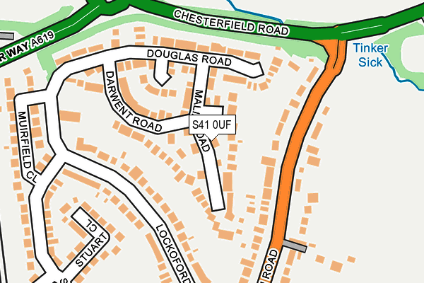 S41 0UF map - OS OpenMap – Local (Ordnance Survey)