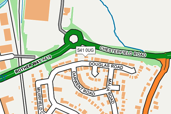 S41 0UG map - OS OpenMap – Local (Ordnance Survey)