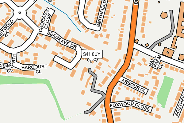 S41 0UY map - OS OpenMap – Local (Ordnance Survey)