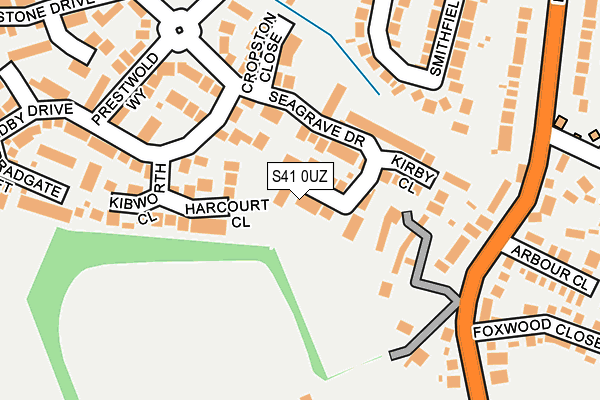 S41 0UZ map - OS OpenMap – Local (Ordnance Survey)