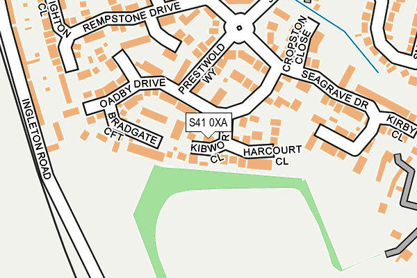 S41 0XA map - OS OpenMap – Local (Ordnance Survey)