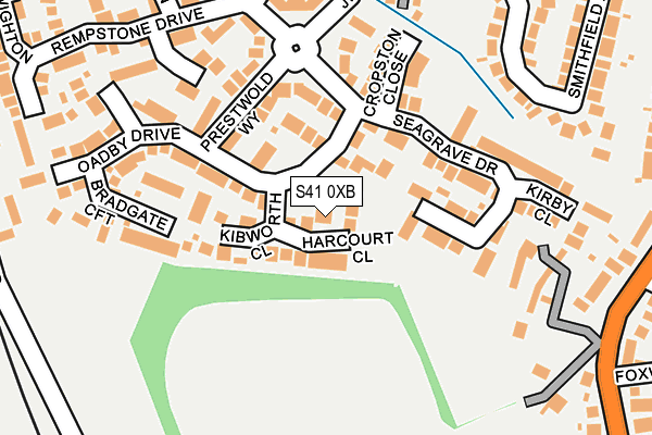 S41 0XB map - OS OpenMap – Local (Ordnance Survey)