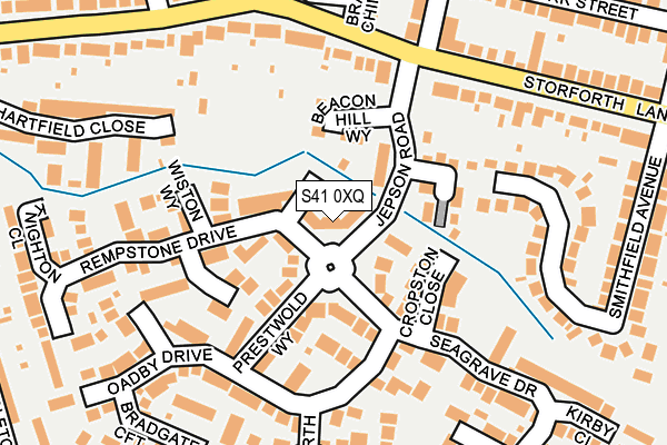 S41 0XQ map - OS OpenMap – Local (Ordnance Survey)