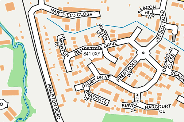 S41 0XY map - OS OpenMap – Local (Ordnance Survey)