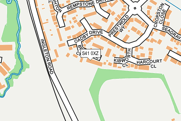 S41 0XZ map - OS OpenMap – Local (Ordnance Survey)