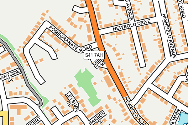 S41 7AH map - OS OpenMap – Local (Ordnance Survey)
