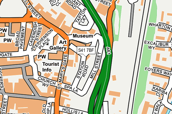 S41 7BF map - OS OpenMap – Local (Ordnance Survey)