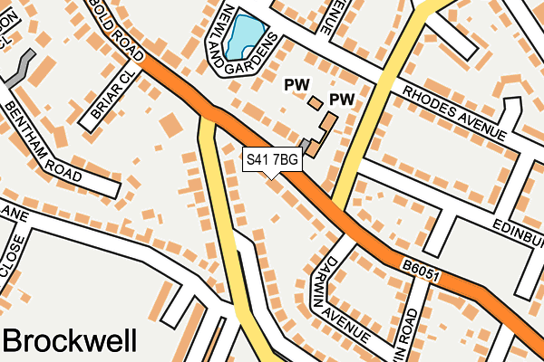 S41 7BG map - OS OpenMap – Local (Ordnance Survey)