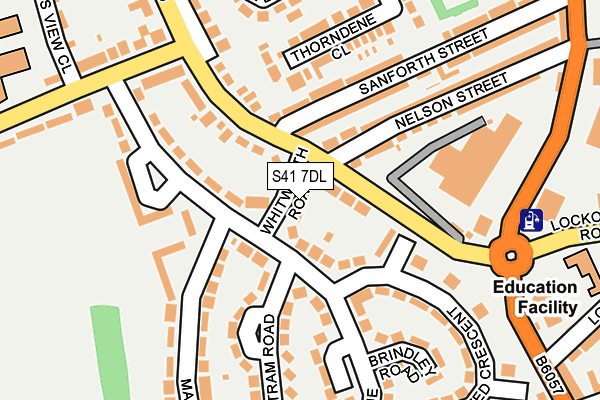 S41 7DL map - OS OpenMap – Local (Ordnance Survey)