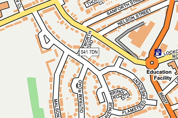 S41 7DN map - OS OpenMap – Local (Ordnance Survey)