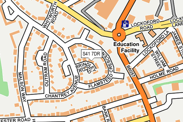 S41 7DR map - OS OpenMap – Local (Ordnance Survey)