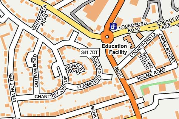 S41 7DT map - OS OpenMap – Local (Ordnance Survey)