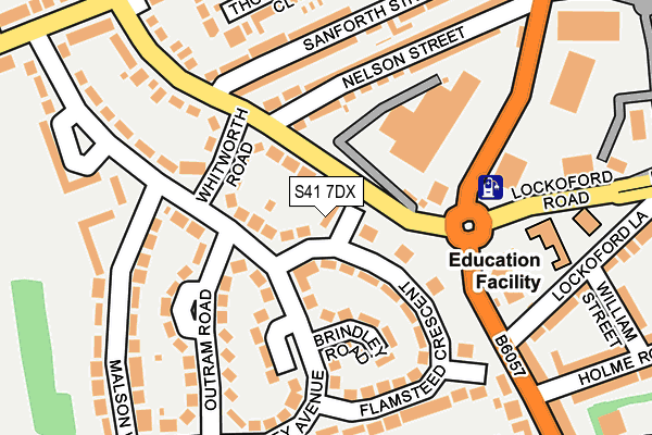 S41 7DX map - OS OpenMap – Local (Ordnance Survey)