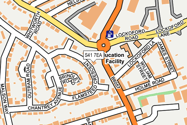 S41 7EA map - OS OpenMap – Local (Ordnance Survey)