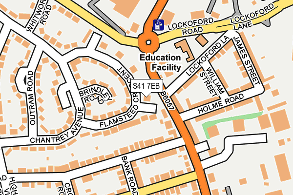 S41 7EB map - OS OpenMap – Local (Ordnance Survey)