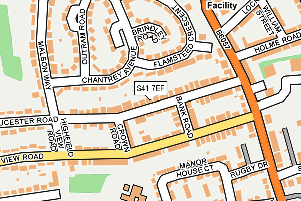 S41 7EF map - OS OpenMap – Local (Ordnance Survey)