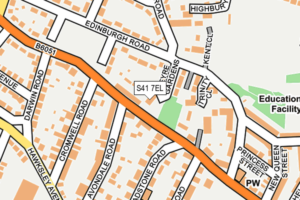 S41 7EL map - OS OpenMap – Local (Ordnance Survey)