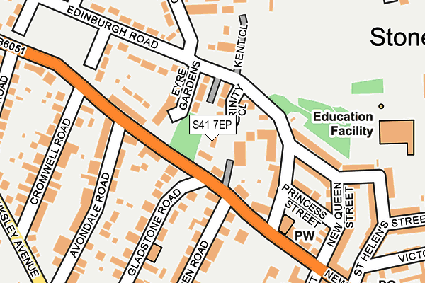 S41 7EP map - OS OpenMap – Local (Ordnance Survey)
