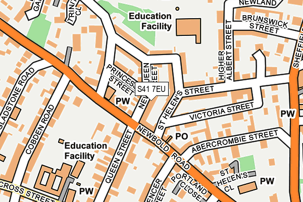 S41 7EU map - OS OpenMap – Local (Ordnance Survey)