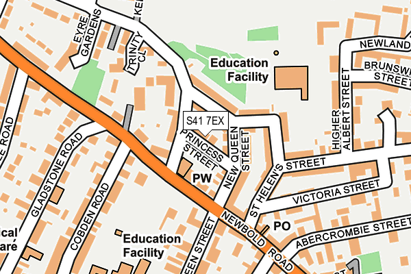 S41 7EX map - OS OpenMap – Local (Ordnance Survey)
