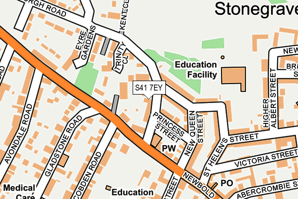 S41 7EY map - OS OpenMap – Local (Ordnance Survey)