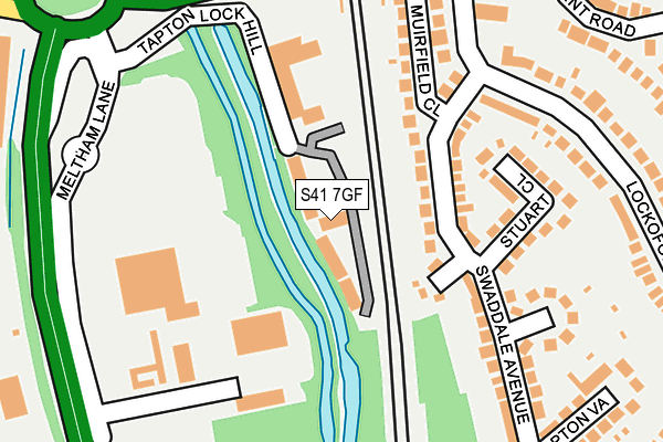 S41 7GF map - OS OpenMap – Local (Ordnance Survey)