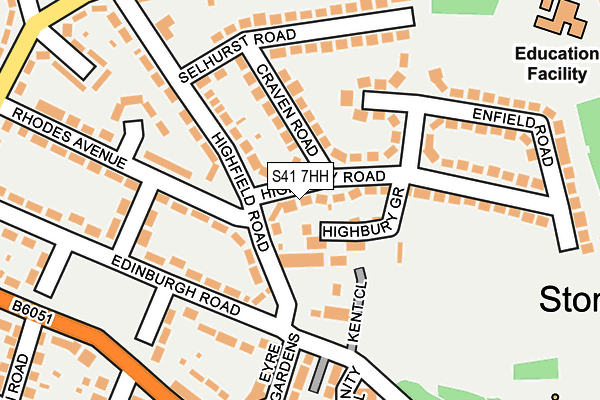S41 7HH map - OS OpenMap – Local (Ordnance Survey)