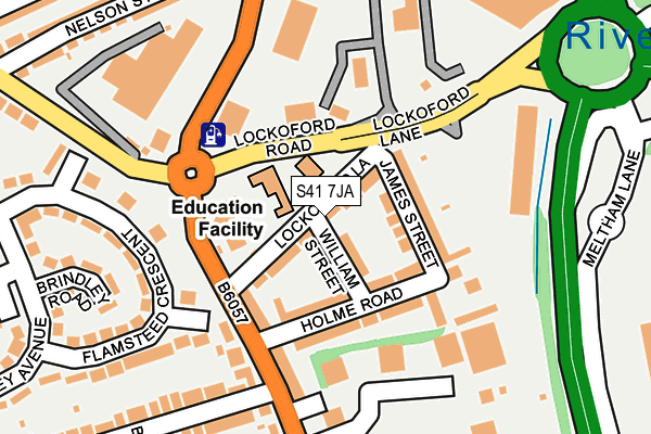 S41 7JA map - OS OpenMap – Local (Ordnance Survey)