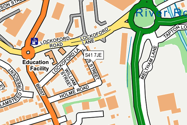 S41 7JE map - OS OpenMap – Local (Ordnance Survey)