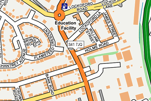 S41 7JQ map - OS OpenMap – Local (Ordnance Survey)