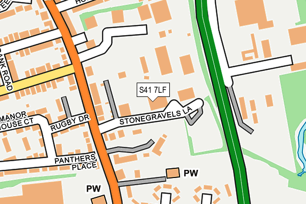 S41 7LF map - OS OpenMap – Local (Ordnance Survey)