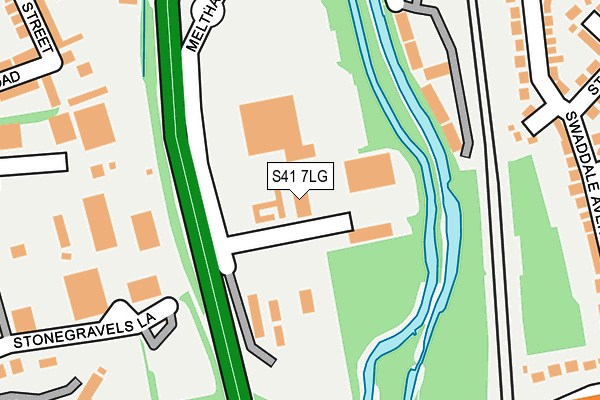 S41 7LG map - OS OpenMap – Local (Ordnance Survey)