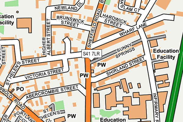 S41 7LR map - OS OpenMap – Local (Ordnance Survey)