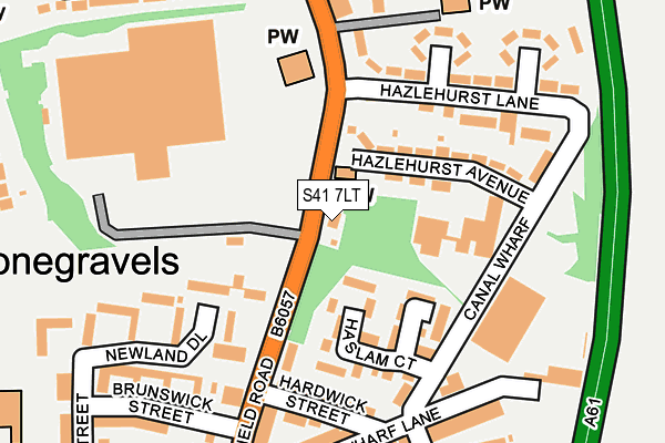 S41 7LT map - OS OpenMap – Local (Ordnance Survey)