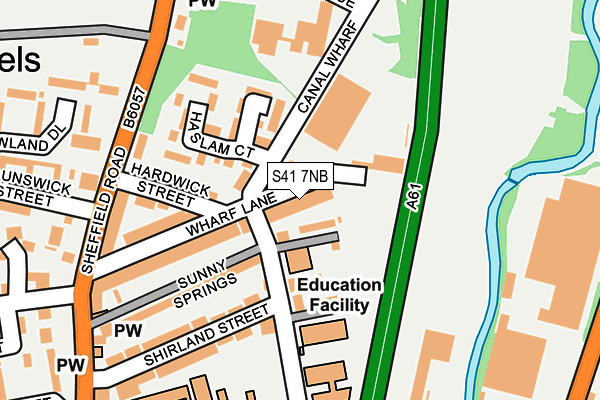 S41 7NB map - OS OpenMap – Local (Ordnance Survey)