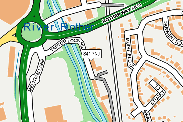 S41 7NJ map - OS OpenMap – Local (Ordnance Survey)