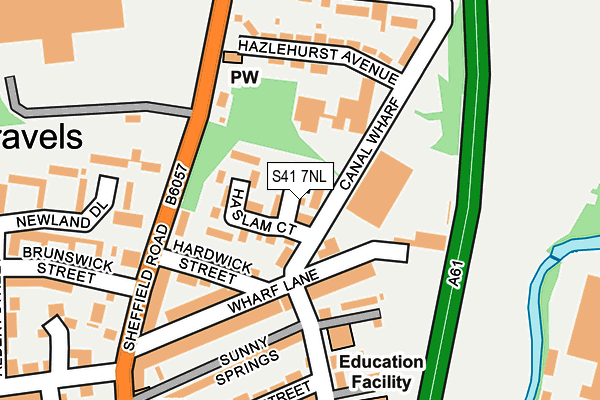 S41 7NL map - OS OpenMap – Local (Ordnance Survey)