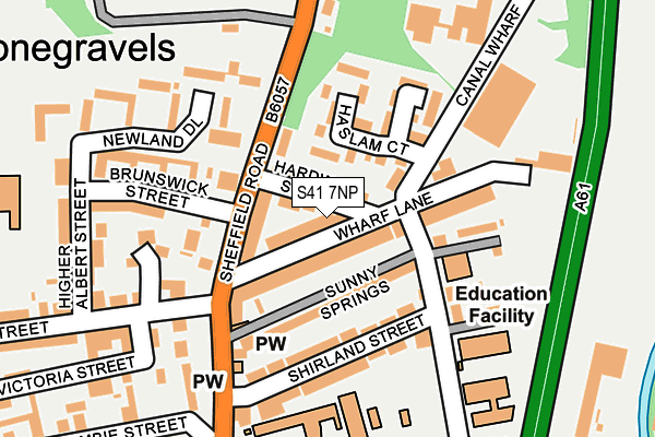 S41 7NP map - OS OpenMap – Local (Ordnance Survey)