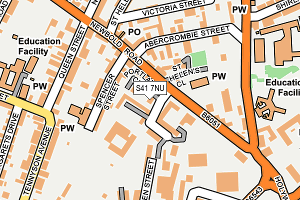 S41 7NU map - OS OpenMap – Local (Ordnance Survey)