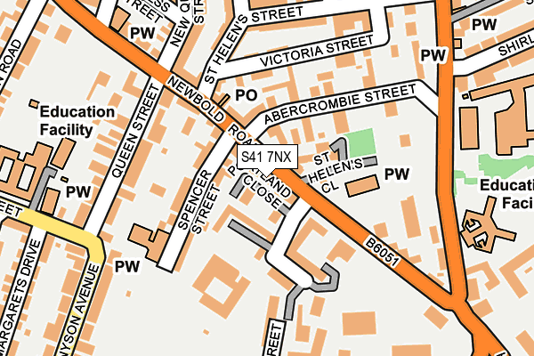 S41 7NX map - OS OpenMap – Local (Ordnance Survey)