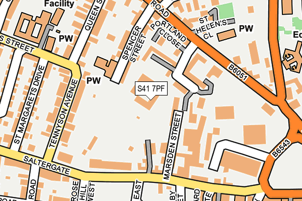 S41 7PF map - OS OpenMap – Local (Ordnance Survey)