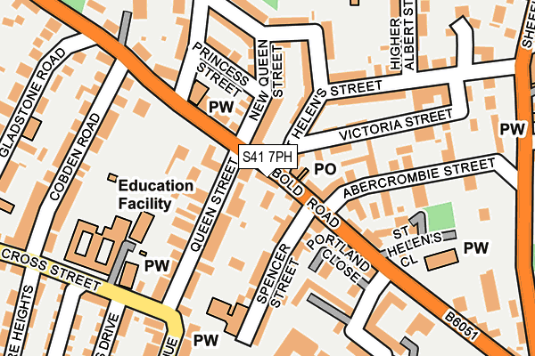 S41 7PH map - OS OpenMap – Local (Ordnance Survey)