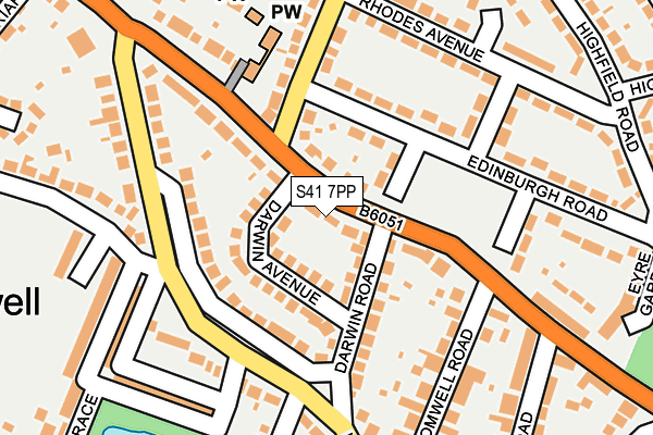 S41 7PP map - OS OpenMap – Local (Ordnance Survey)