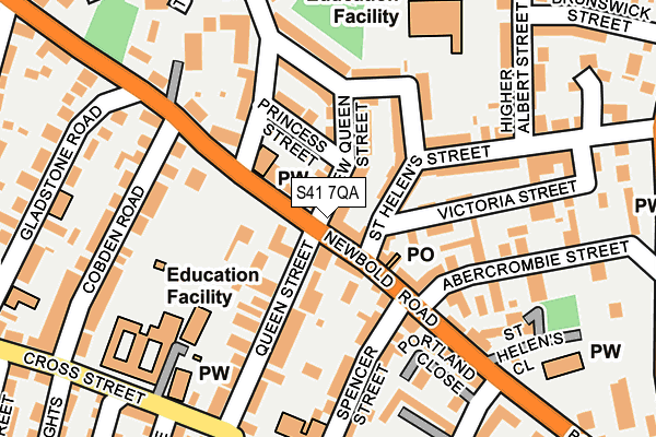 S41 7QA map - OS OpenMap – Local (Ordnance Survey)