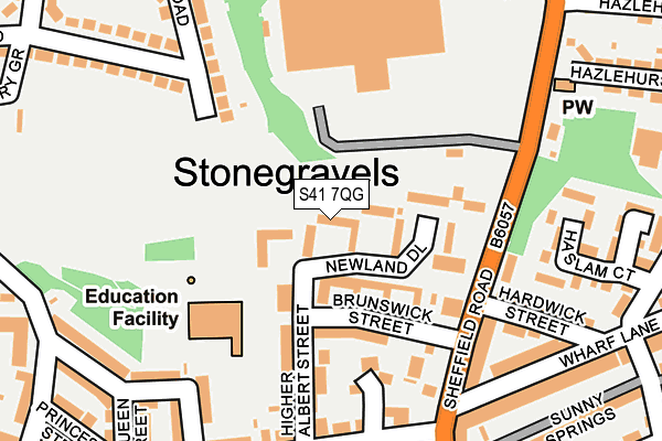 S41 7QG map - OS OpenMap – Local (Ordnance Survey)