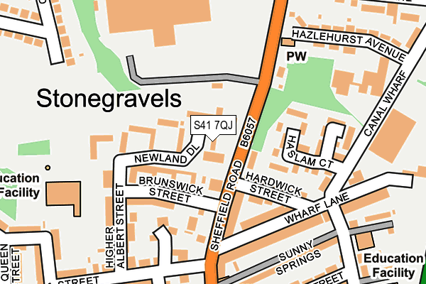 S41 7QJ map - OS OpenMap – Local (Ordnance Survey)