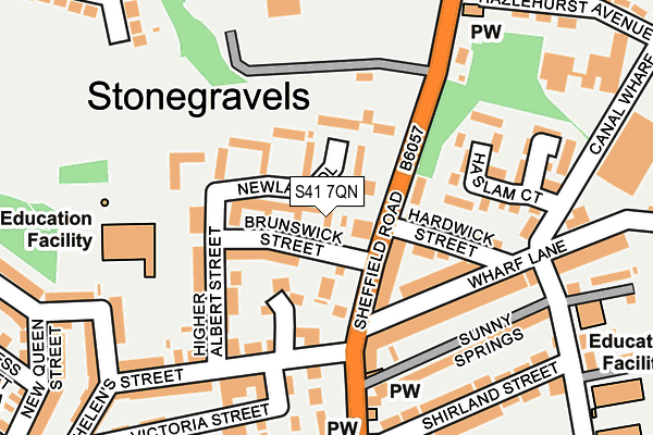 S41 7QN map - OS OpenMap – Local (Ordnance Survey)